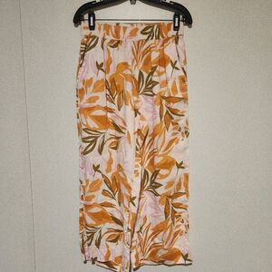 C & C California Wide Leg High Rise Linen Pants Small